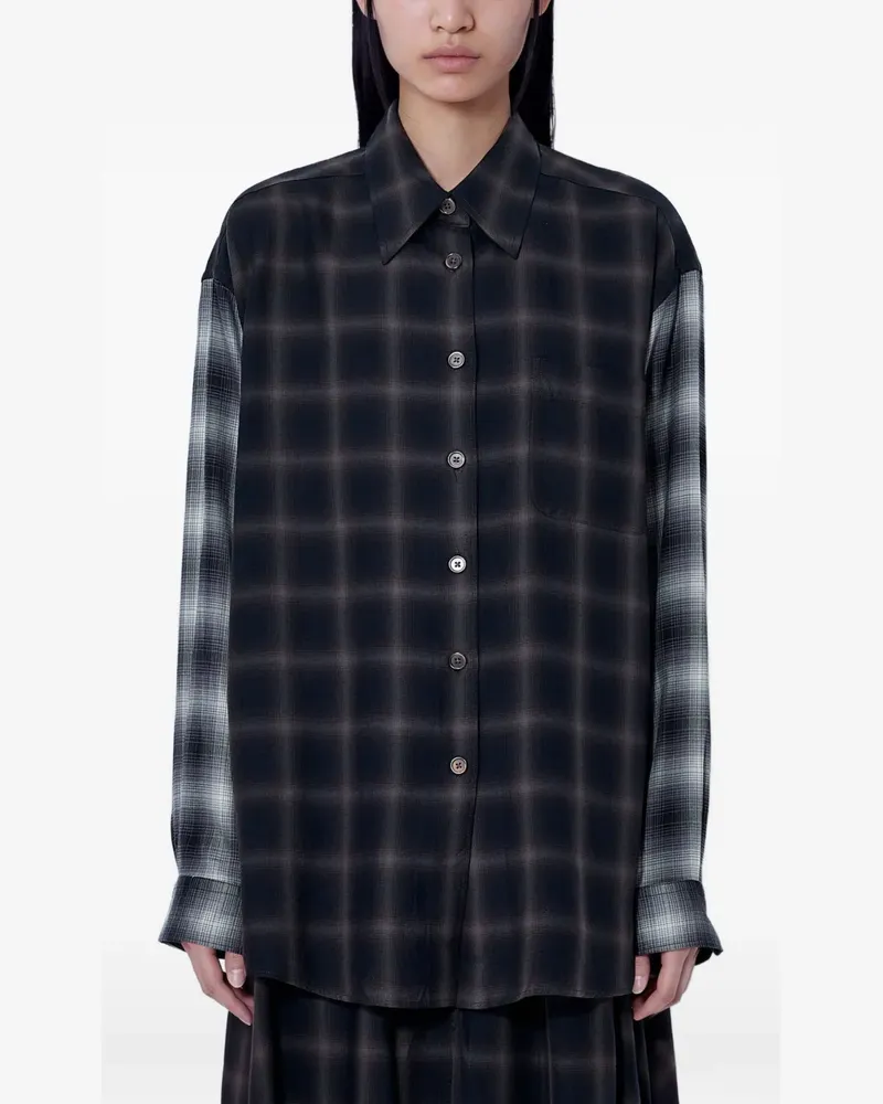 Our Legacy Favourite check shirt - Schwarz Schwarz