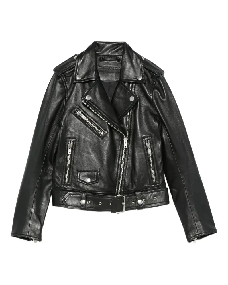 STAND Jacke mit Gürtel - Schwarz Schwarz