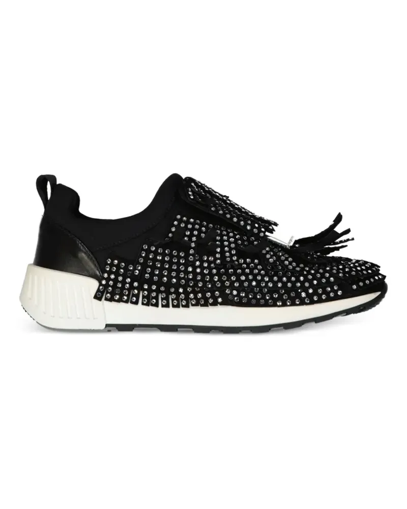 Sergio Rossi sr1 crystal-embellished fringed sneakers - Schwarz Schwarz
