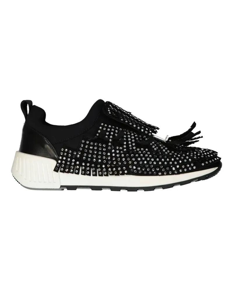 Sergio Rossi sr1 crystal-embellished fringed sneakers - Schwarz Schwarz