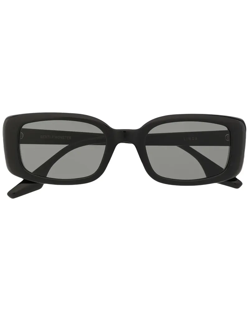 Gentle Monster Sonnenbrille mit eckigem Gestell - Schwarz Schwarz
