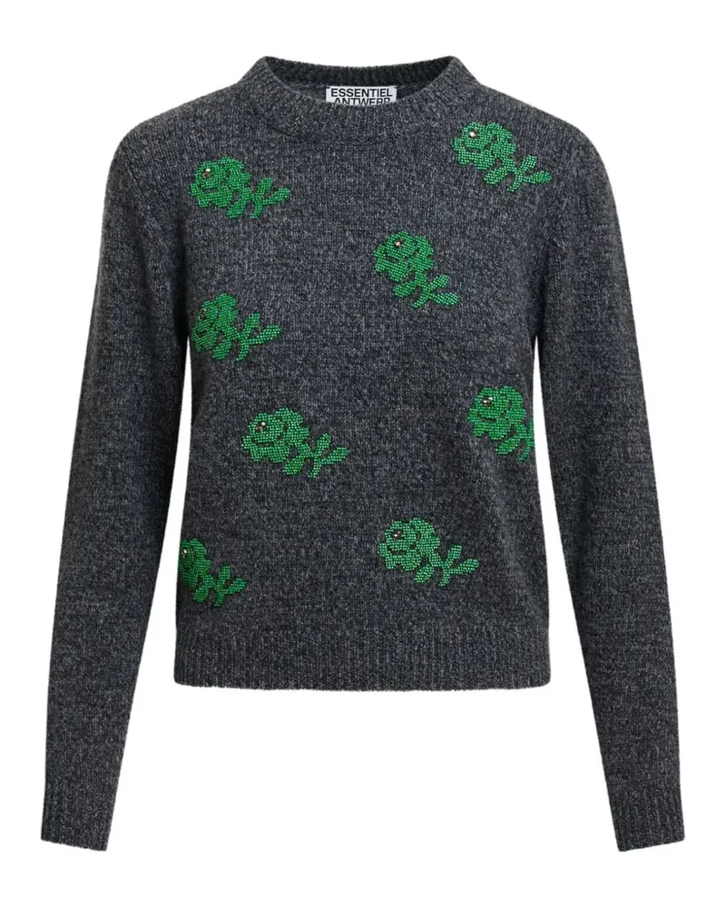 Essentiel Korine Pullover mit Perlen - Grau Grau