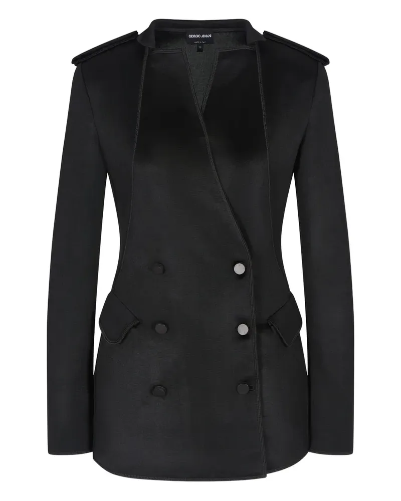 Giorgio Armani Doppelreihiges Sakko - Schwarz Schwarz