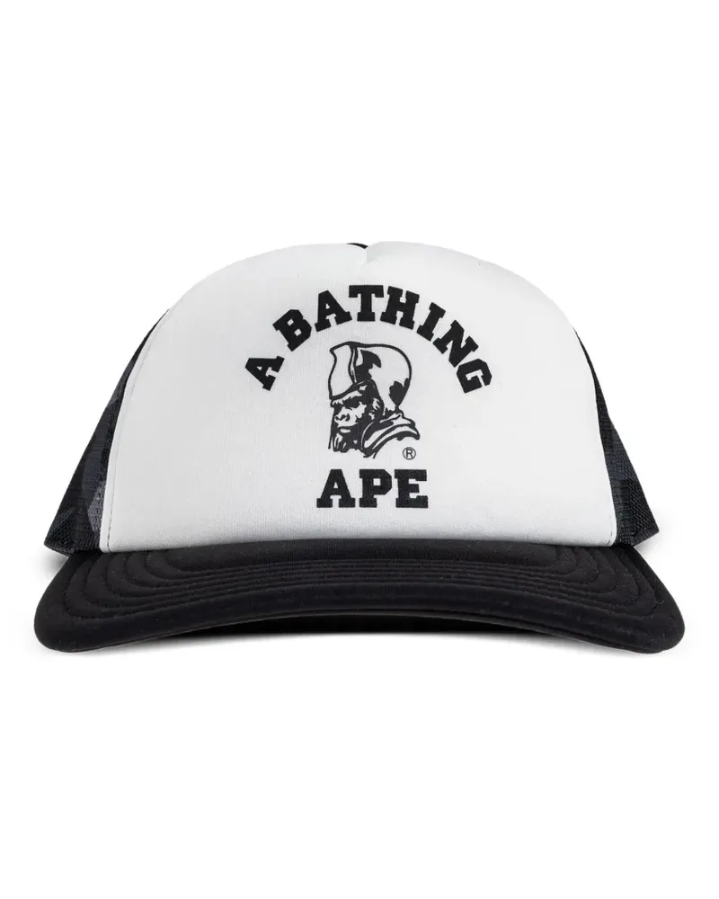 BAPE Baseballkappe mit Camouflage-Print - Weiß Weiß