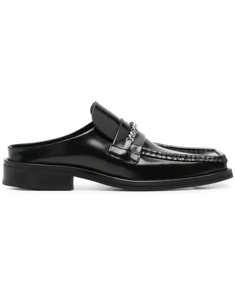 Martine Rose Mules mit eckiger Kappe - Schwarz Schwarz