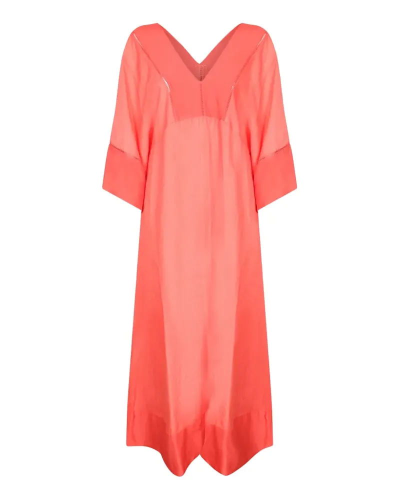 120% Lino panelled midi dress - Rosa Rosa