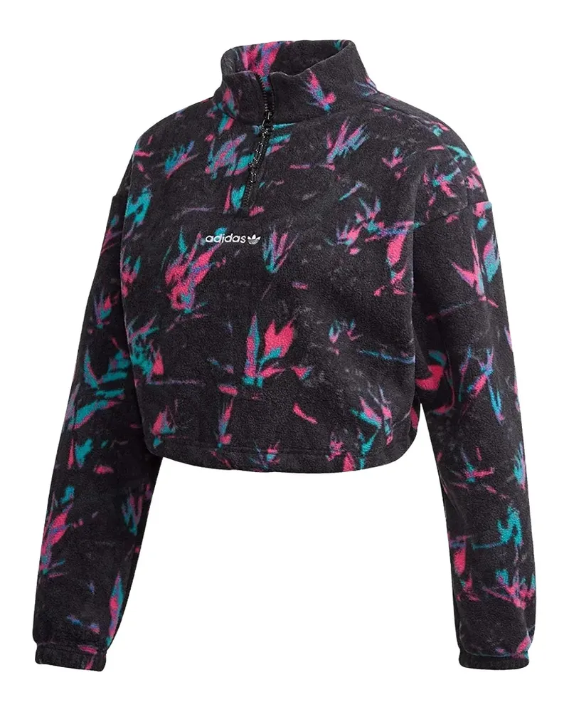 adidas Pullover mit Reißverschluss - Schwarz Schwarz