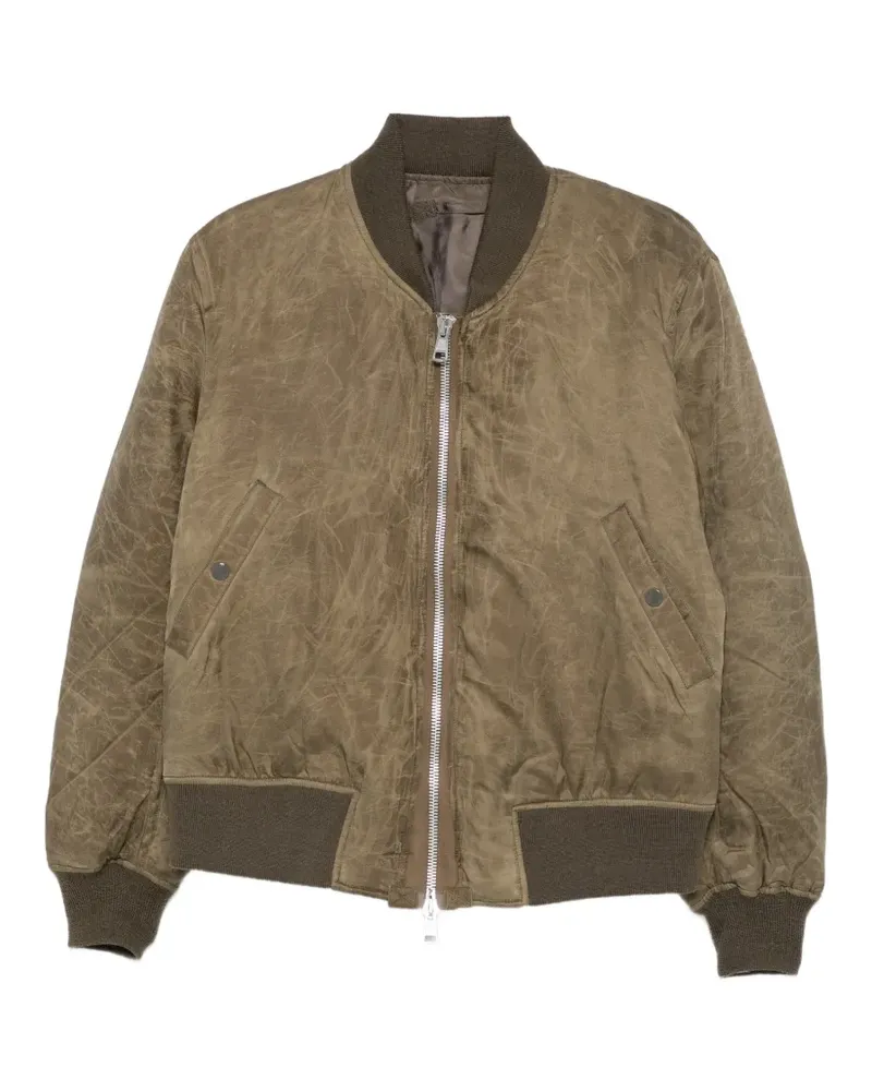 Our Legacy Bomberjacke aus Cupro mit wachsbeschichtetem Finish - Grün Grün
