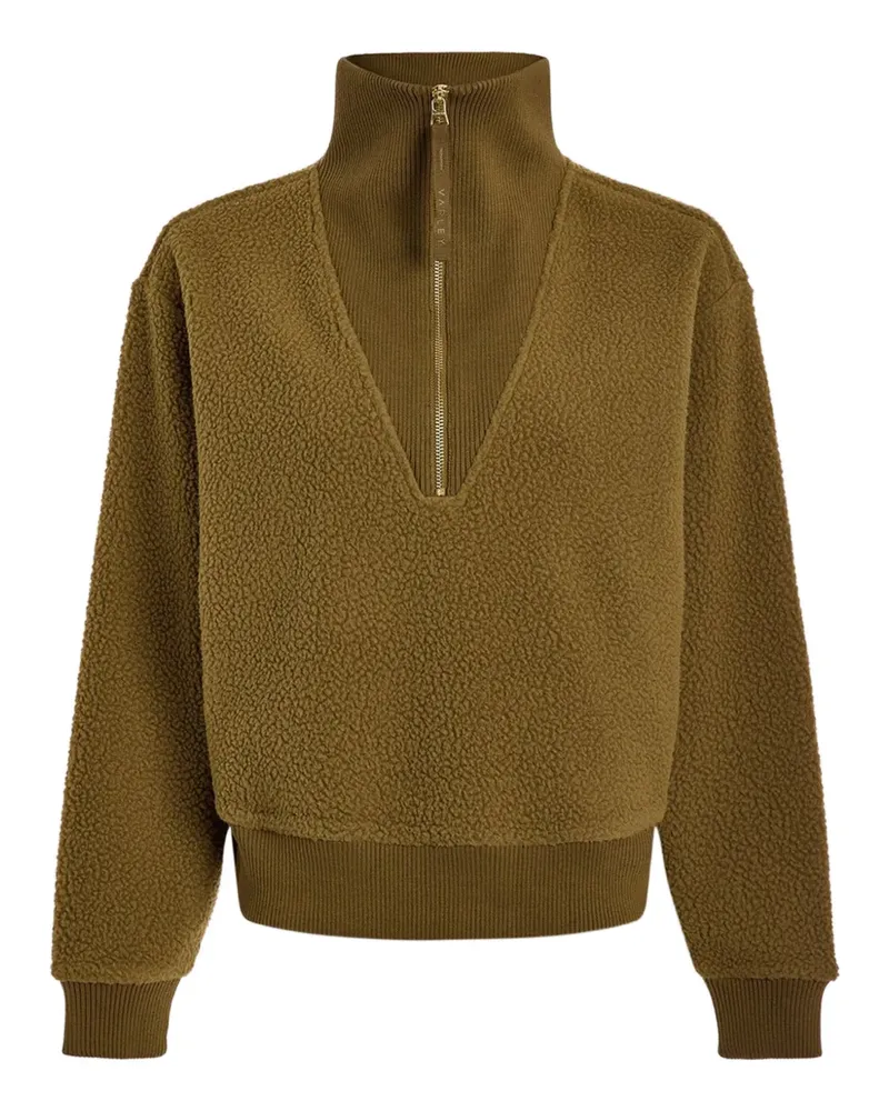 Varley Jaylin Fleecepullover mit kurzem Reißverschluss - Braun Braun