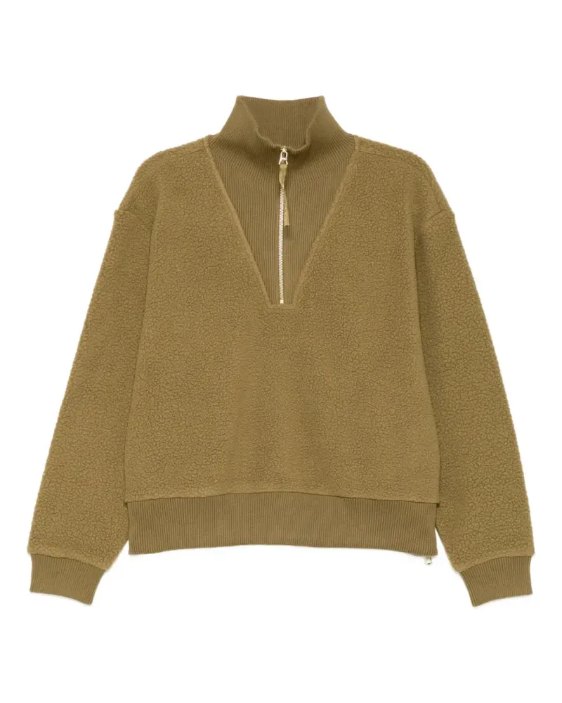 Varley Jaylin Fleecepullover mit kurzem Reißverschluss - Grün Grün