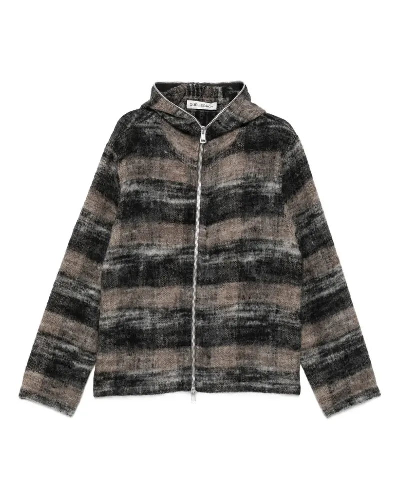 Our Legacy Karierte Kapuzenjacke - Grau Grau