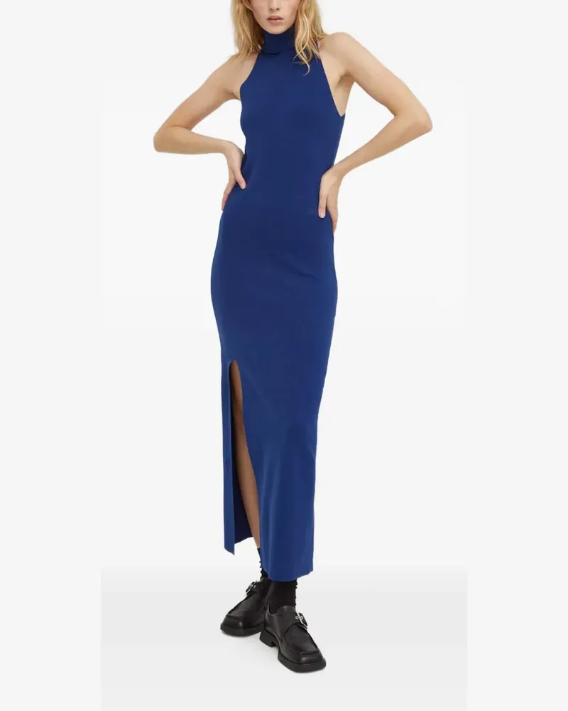 G-STAR RAW NY Raw Maxikleid mit Rollkragen - Blau Blau