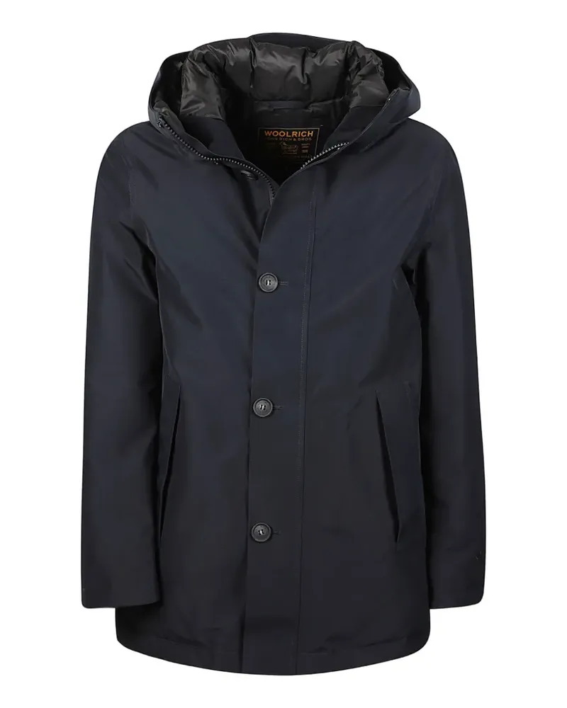 Woolrich hooded button-fastening parka - Blau Blau