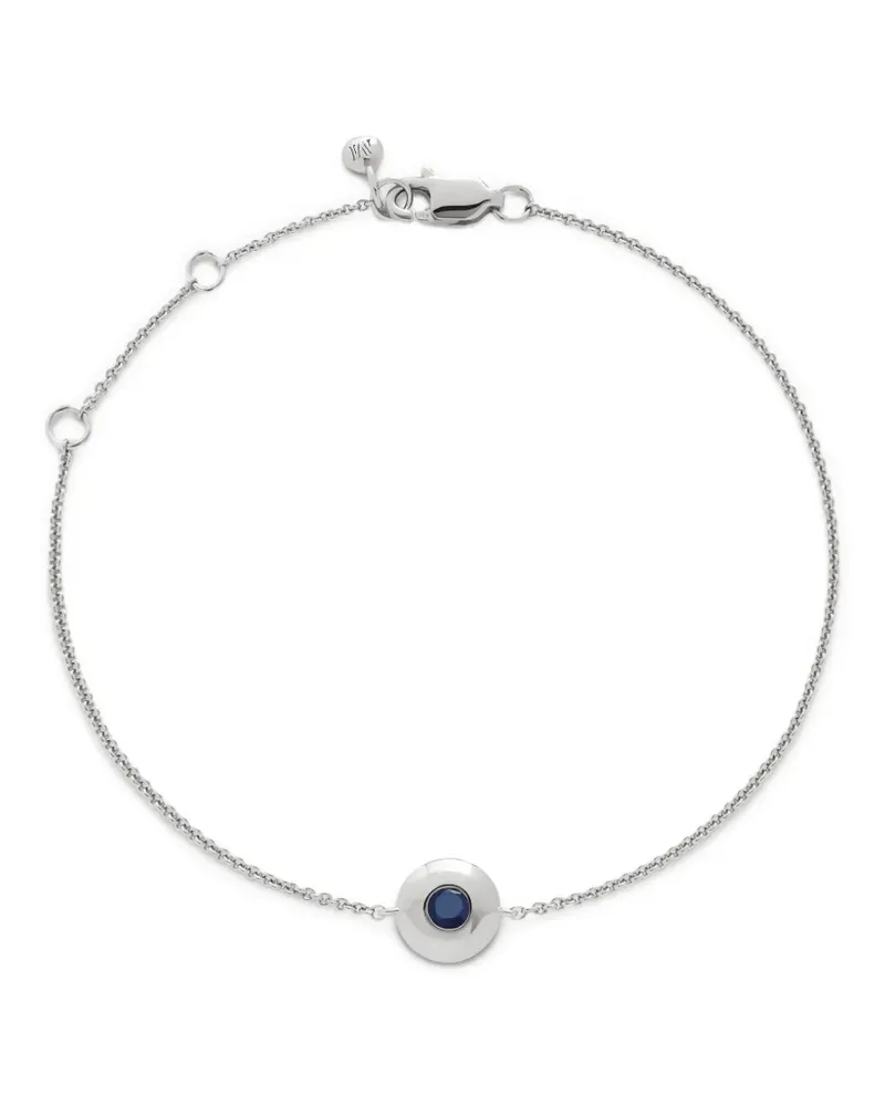 Monica Vinader September Birthstone Armband mit Saphir - Silber Silber