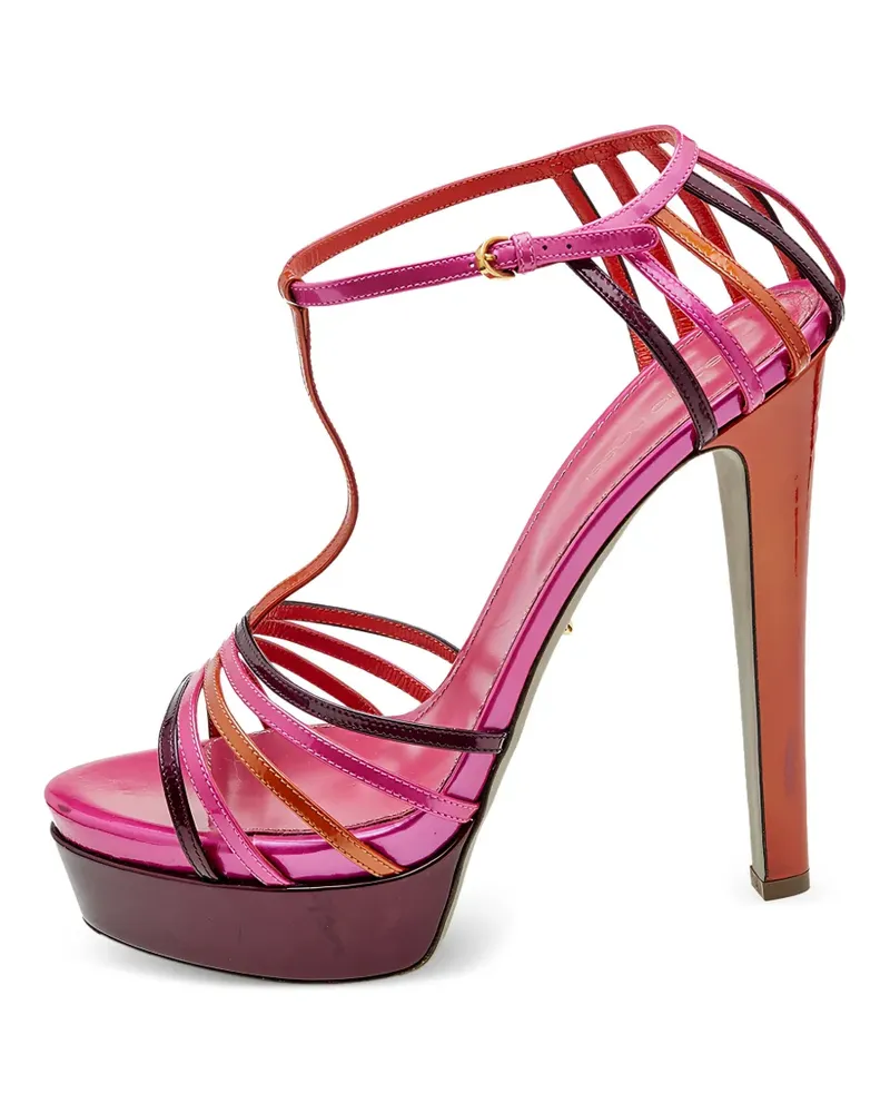 Sergio Rossi T-strap platform sandals - Rosa Rosa