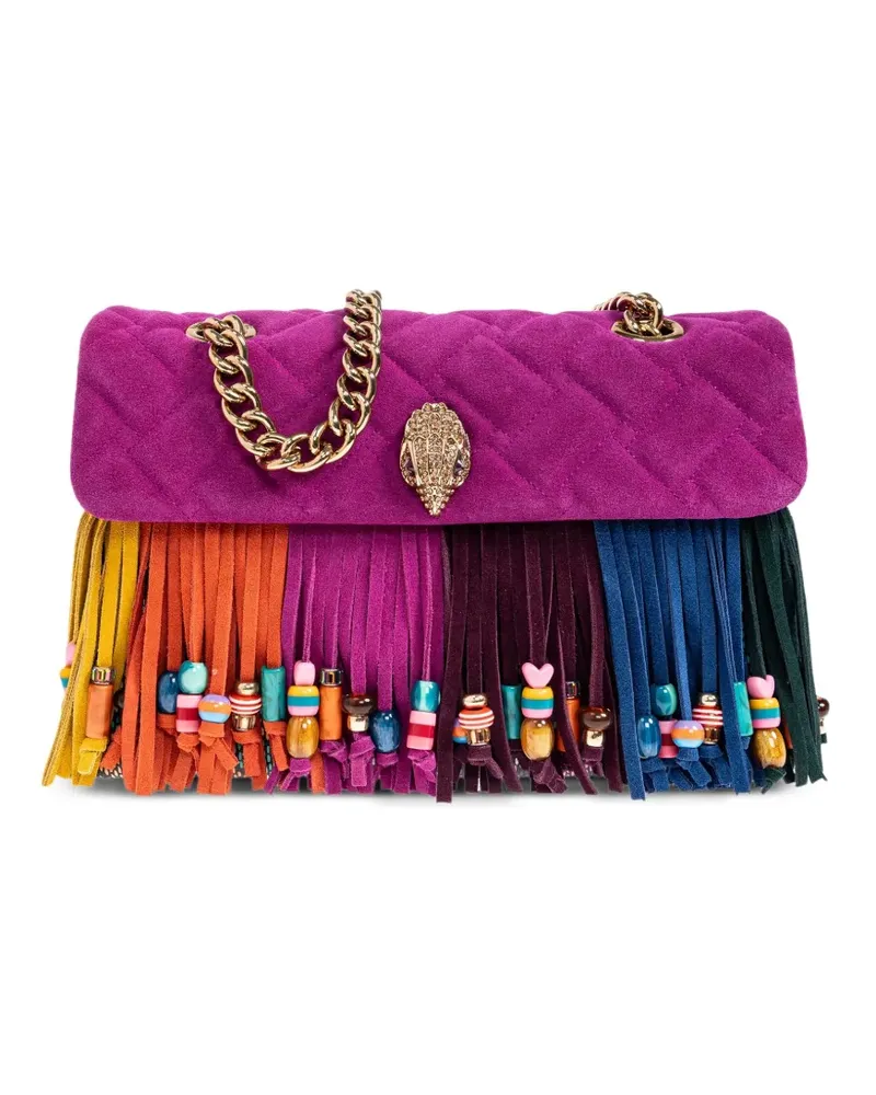 Kurt Geiger Kensington Fringe Schultertasche - Rosa Rosa