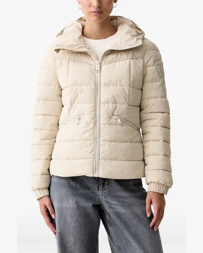 Aeronautica Militare quilted hooded jacket - Nude Nude