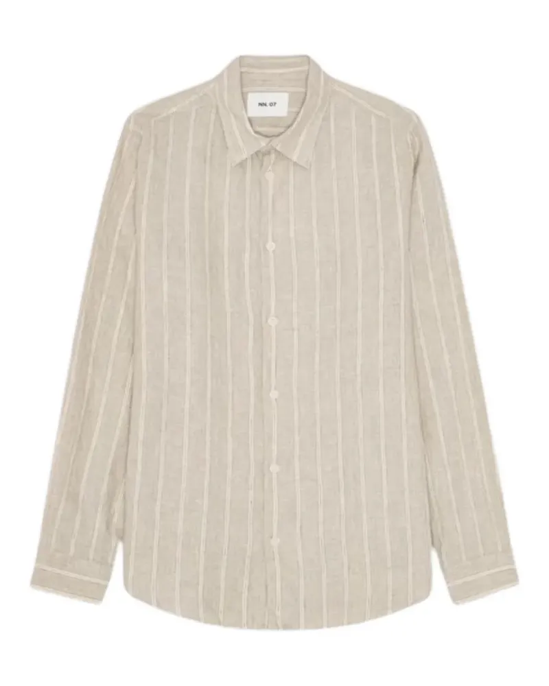 NN 07 Enzo striped long-sleeve shirt - Nude Nude