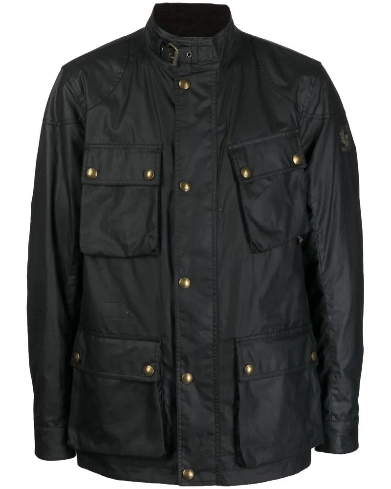 Belstaff Gewachste Trialmaster Jacke Schwarz