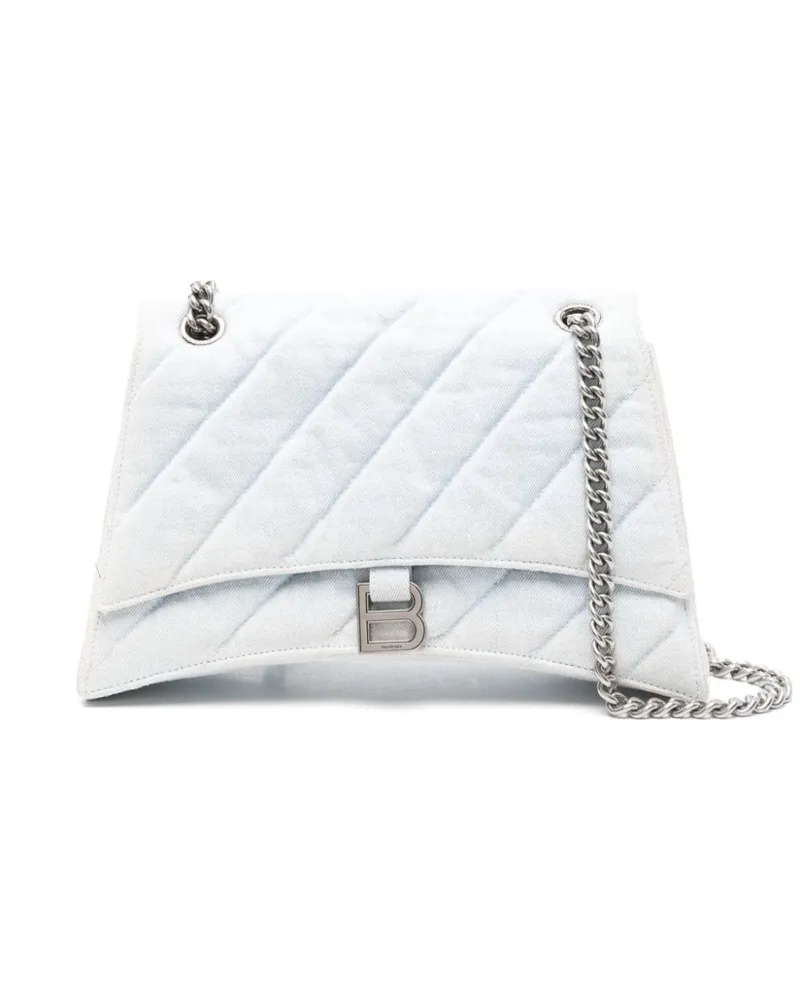 Balenciaga Mittelgroße Crush Schultertasche - Blau Blau