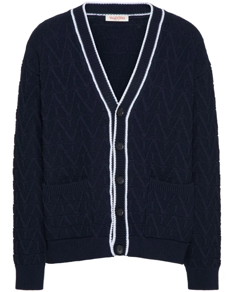 Valentino Garavani Toile Iconographe Cardigan - Blau Blau