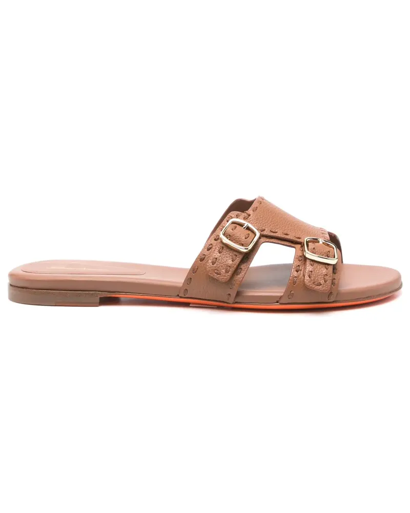 Santoni Sandalen aus Leder - Braun Braun