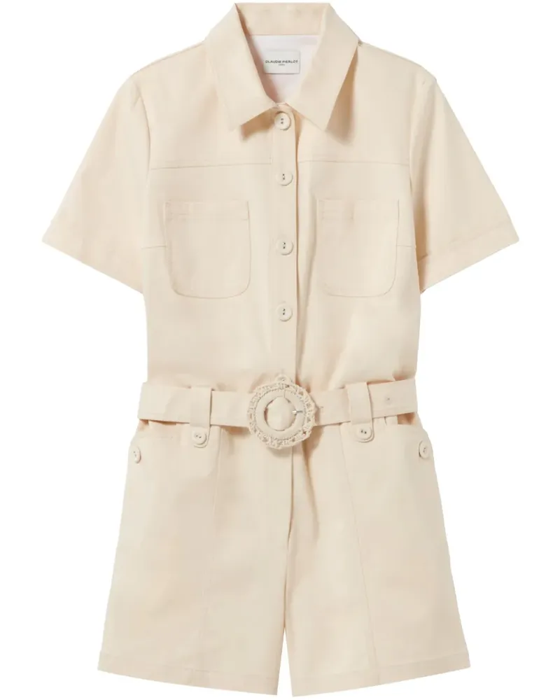 Claudie Pierlot Jumpsuit mit kurzen Ärmeln - Nude Nude