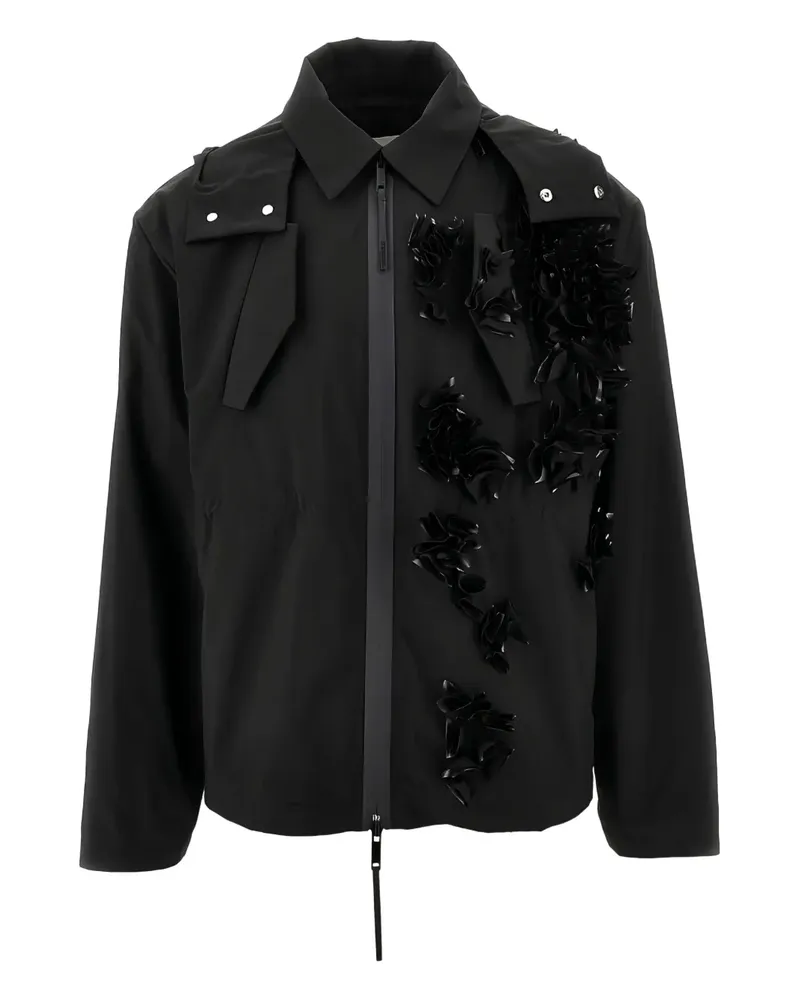 Coccinelle Vitto Parka mit Blumenverzierung - Schwarz Schwarz