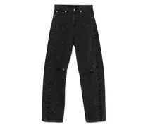 Jeans mit Farbklecks-Effekt - Schwarz