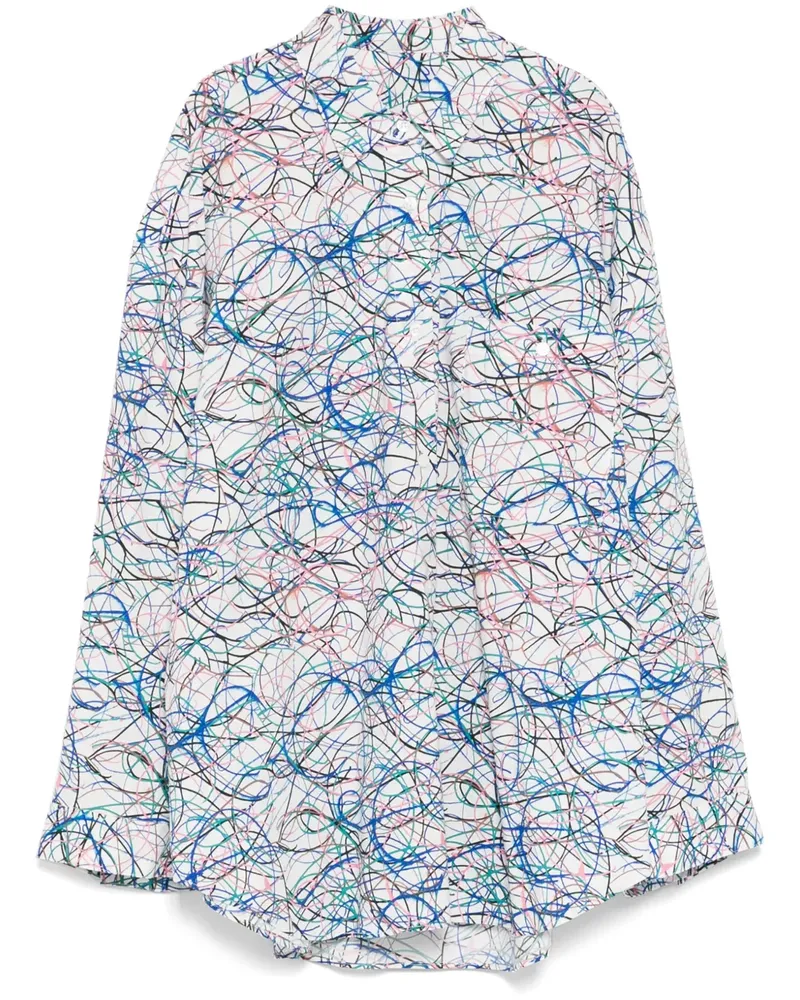 JNBY Oversized-Hemd mit Line-Print - Weiß Weiß