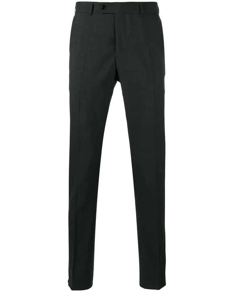 MP Massimo Piombo Klassische Skinny-Wollhose - Grau Grau