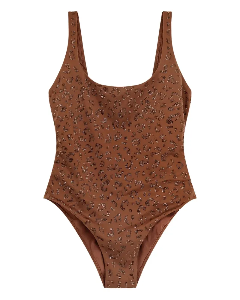 MC2 Saint Barth Badeanzug mit Leoparden-Print - Braun Braun