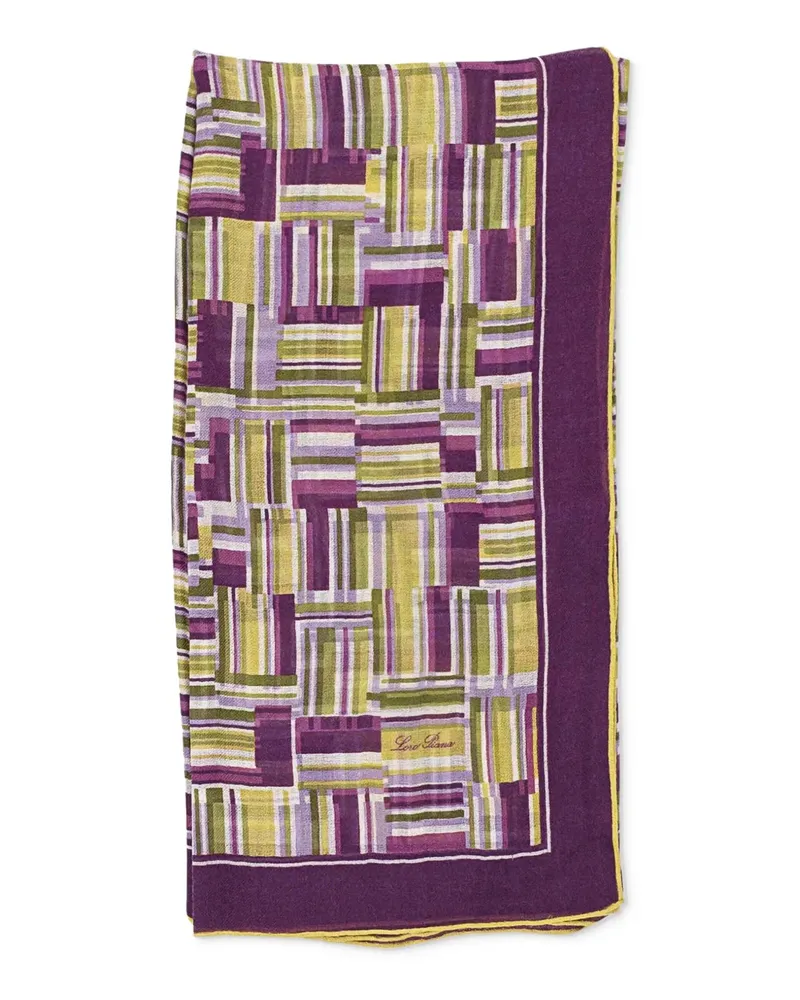 Loro Piana Schal mit Quadrat-Print - Violett Violett