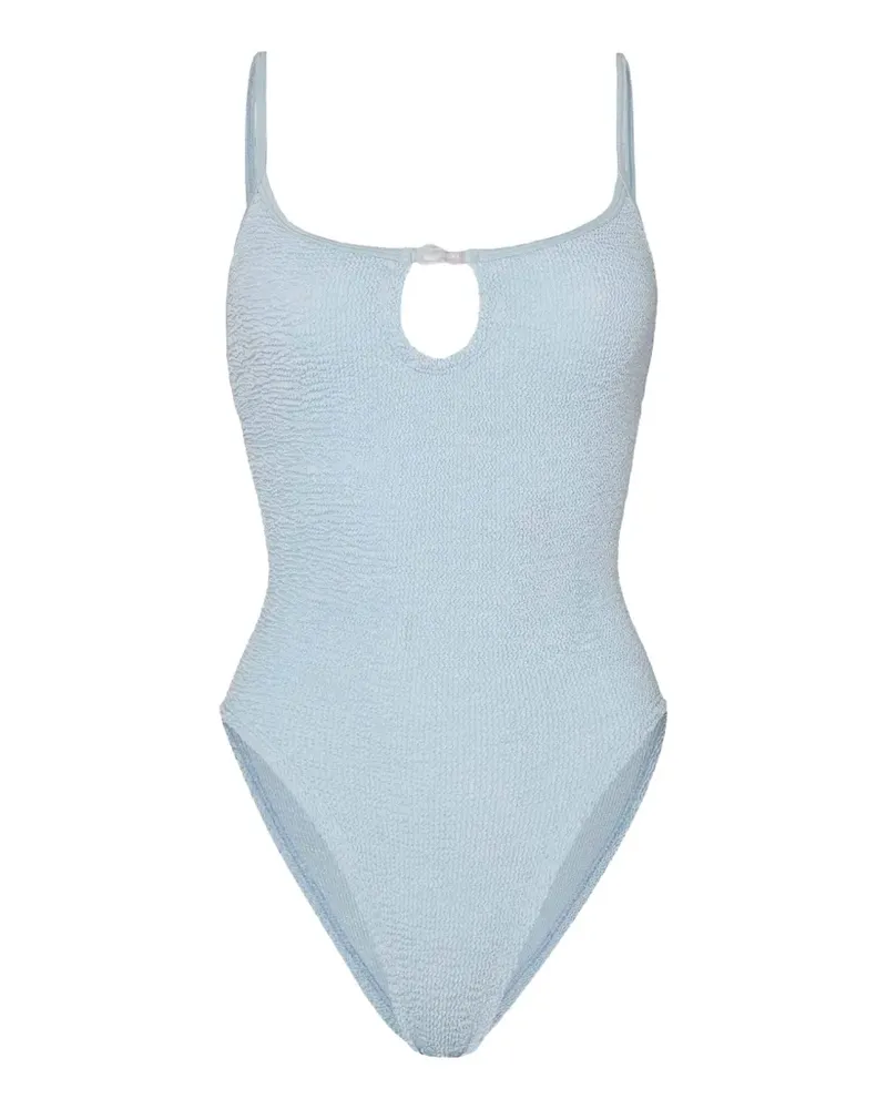 Hunza G Mia Badeanzug mit Perlen - Blau Blau