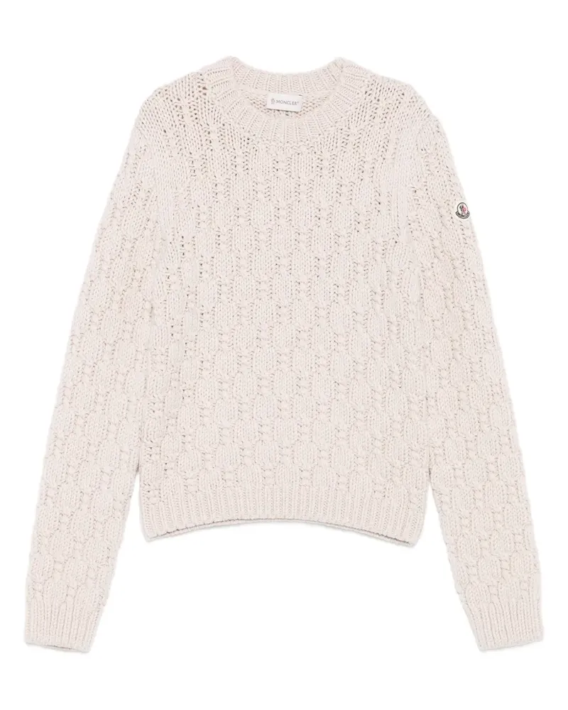 Moncler Texturierter Strickpullover - Nude Nude