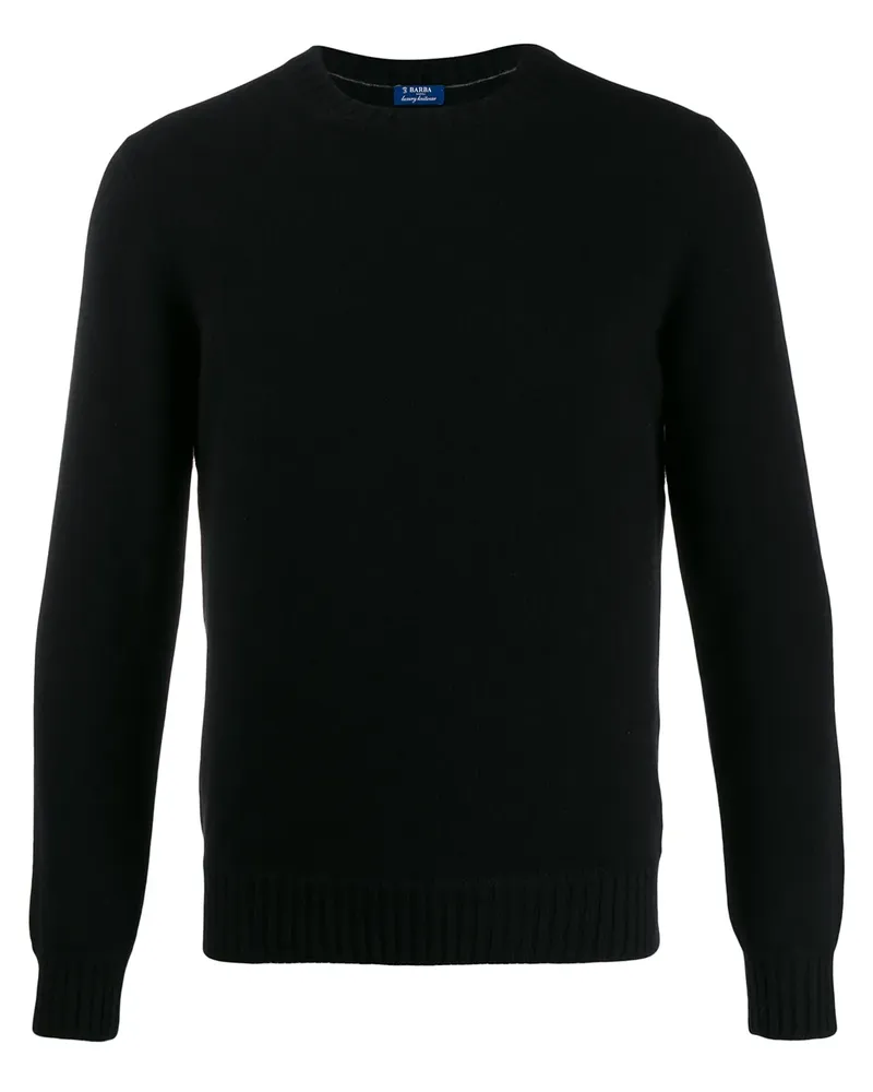 BARBA Pullover mit Rundhalsausschnitt - Schwarz Schwarz