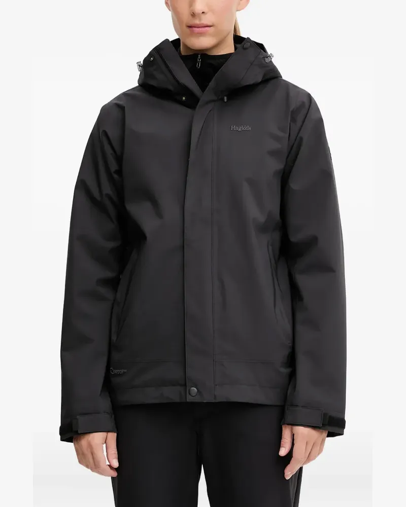Haglöfs hooded jacket - Schwarz Schwarz