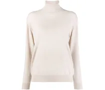 Kaschmirpullover mit Rollkragen - Nude