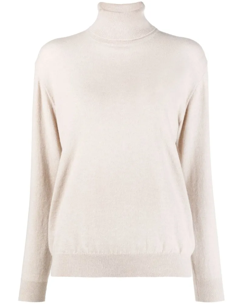 Brunello Cucinelli Kaschmirpullover mit Rollkragen - Nude Nude
