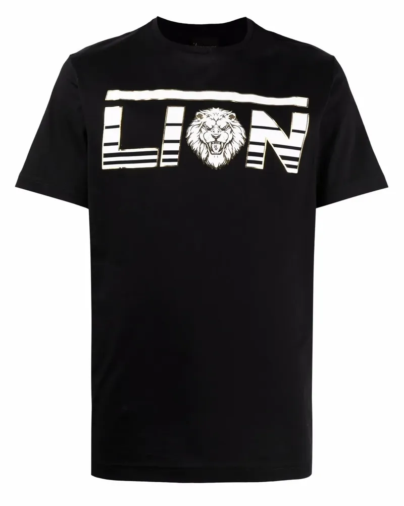 Billionaire T-Shirt mit Löwen-Print - Schwarz Schwarz