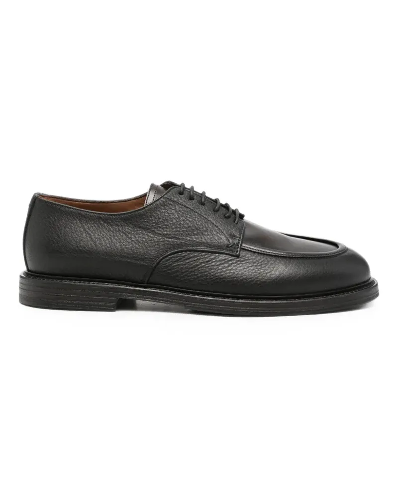 Pantanetti Derby-Schuhe aus gekörntem Leder - Schwarz Schwarz