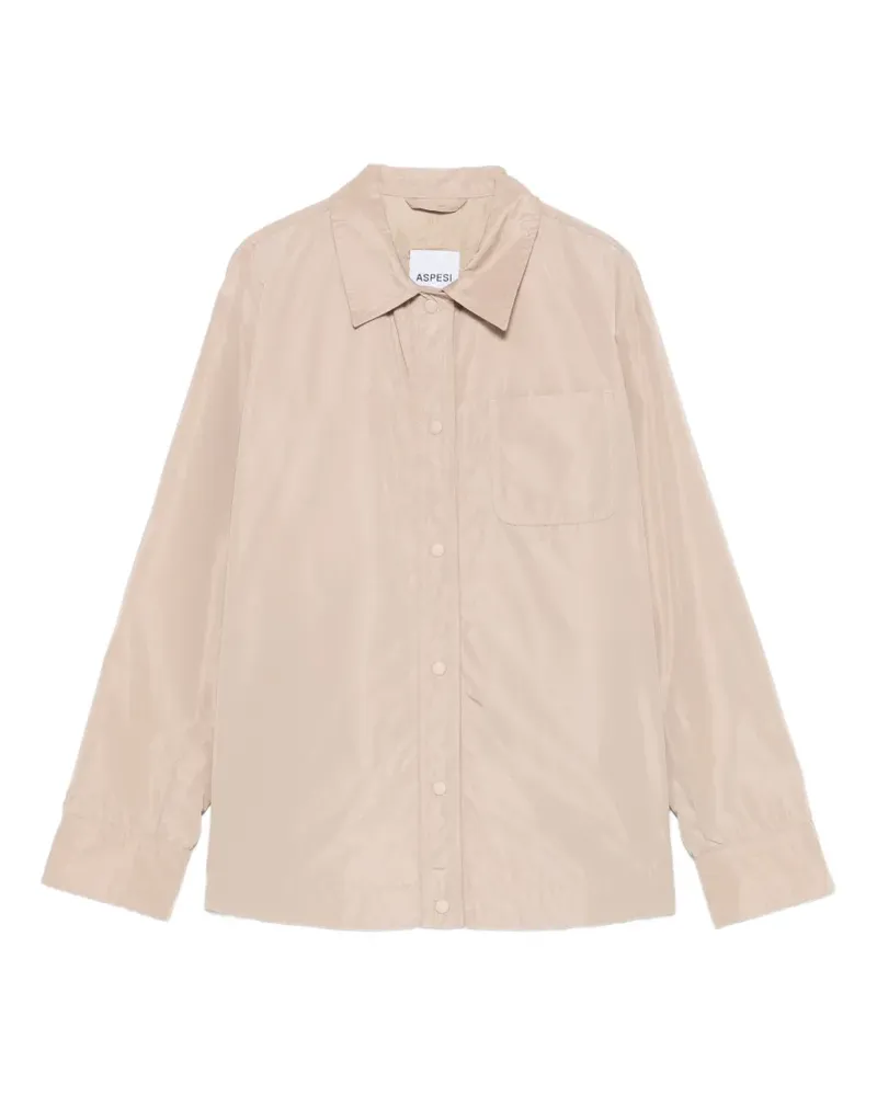 ASPESI chest-pocket shirt jacket - Nude Nude