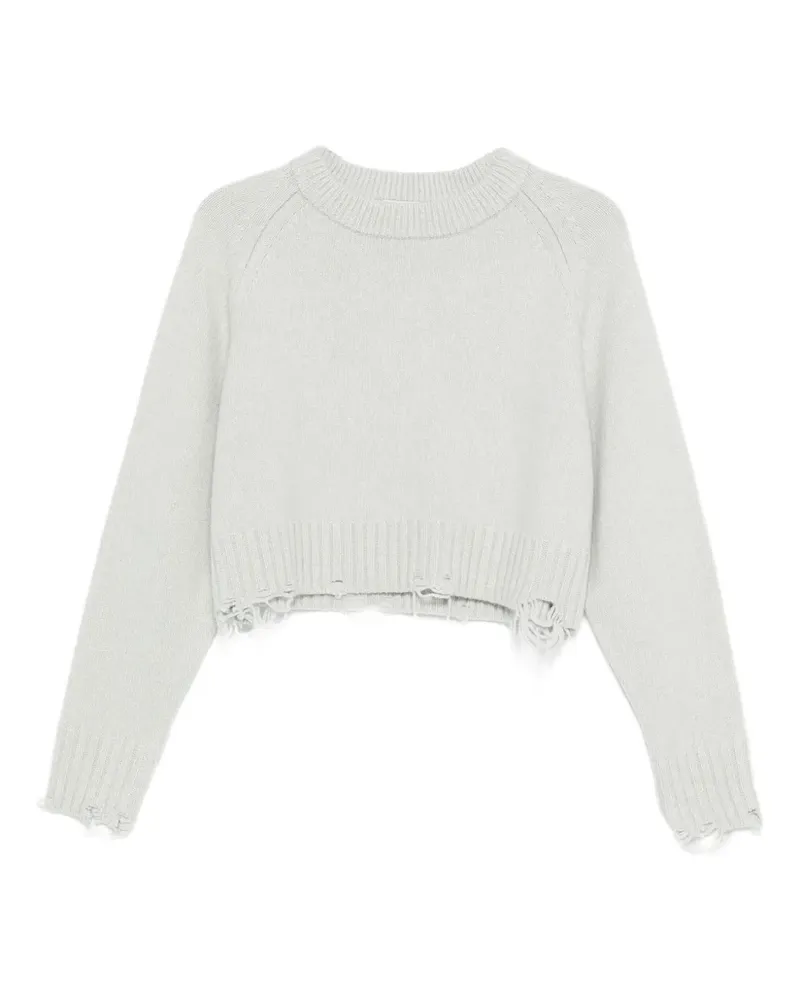 LOW CLASSIC Sweatshirt in Distressed-Optik - Grau Grau