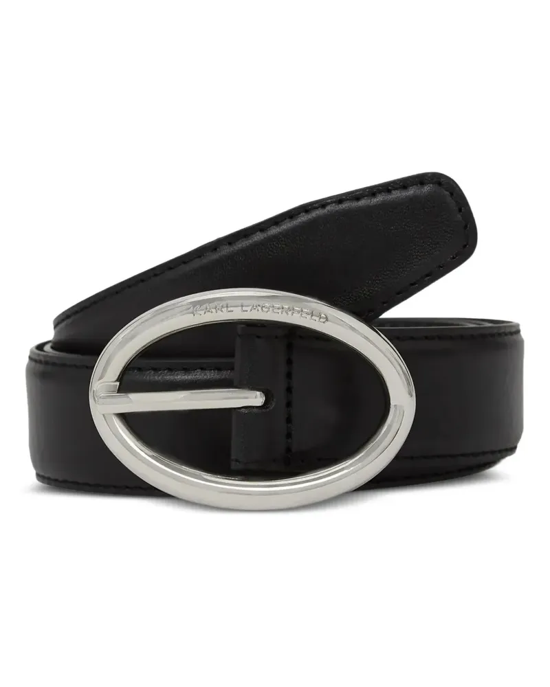 Karl Lagerfeld Gürtel mit runder Schnalle - Schwarz Schwarz