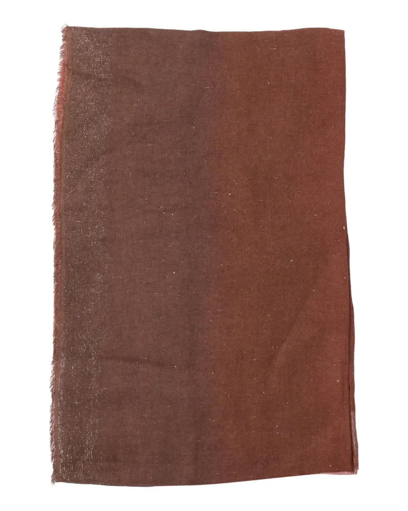 Faliero Sarti Diamante Schal mit Fransen - Braun Braun