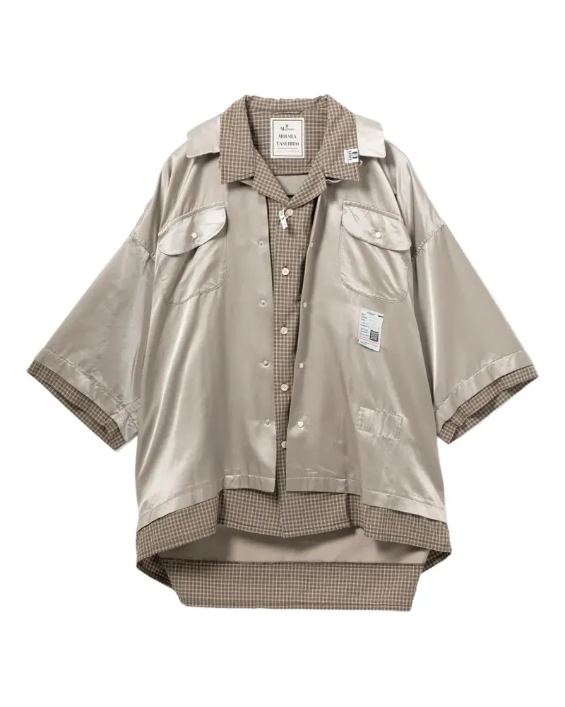 MIHARAYASUHIRO Hemd mit grafischer Stickerei - Nude Nude