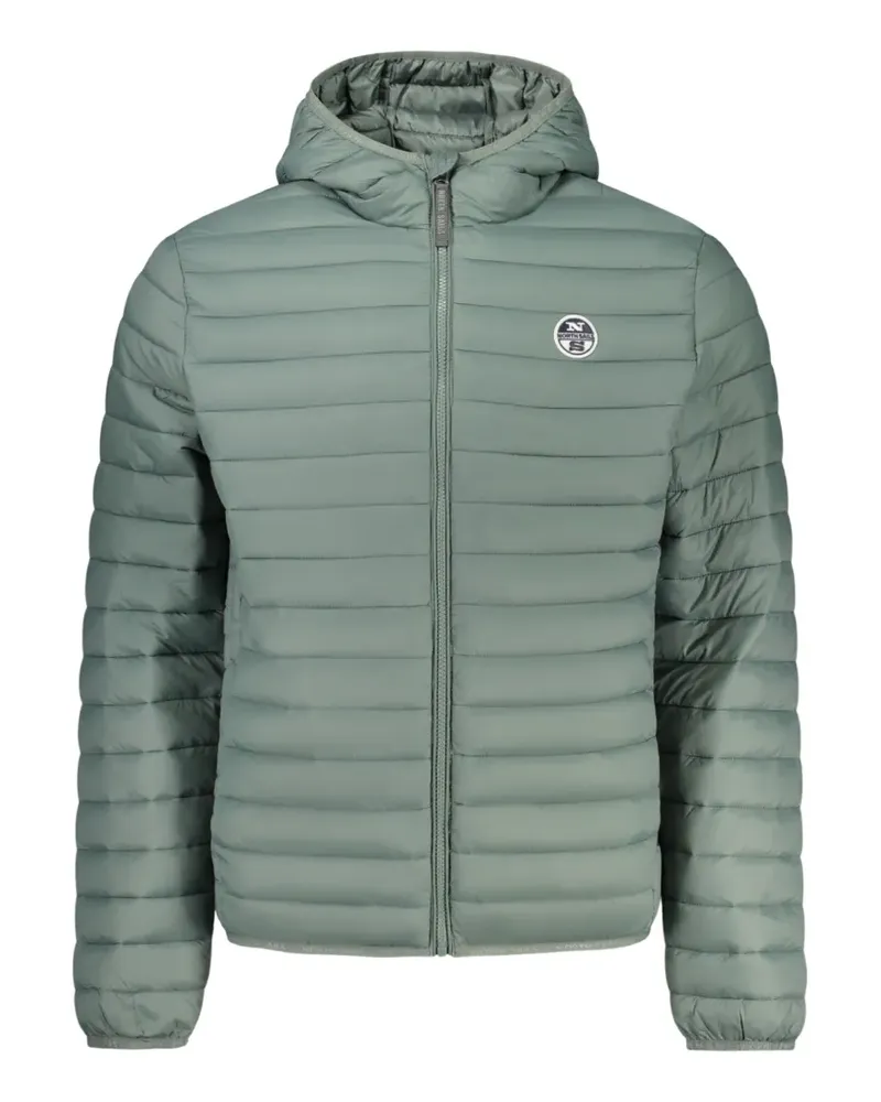 North Sails quilted hooded jacket - Grün Grün