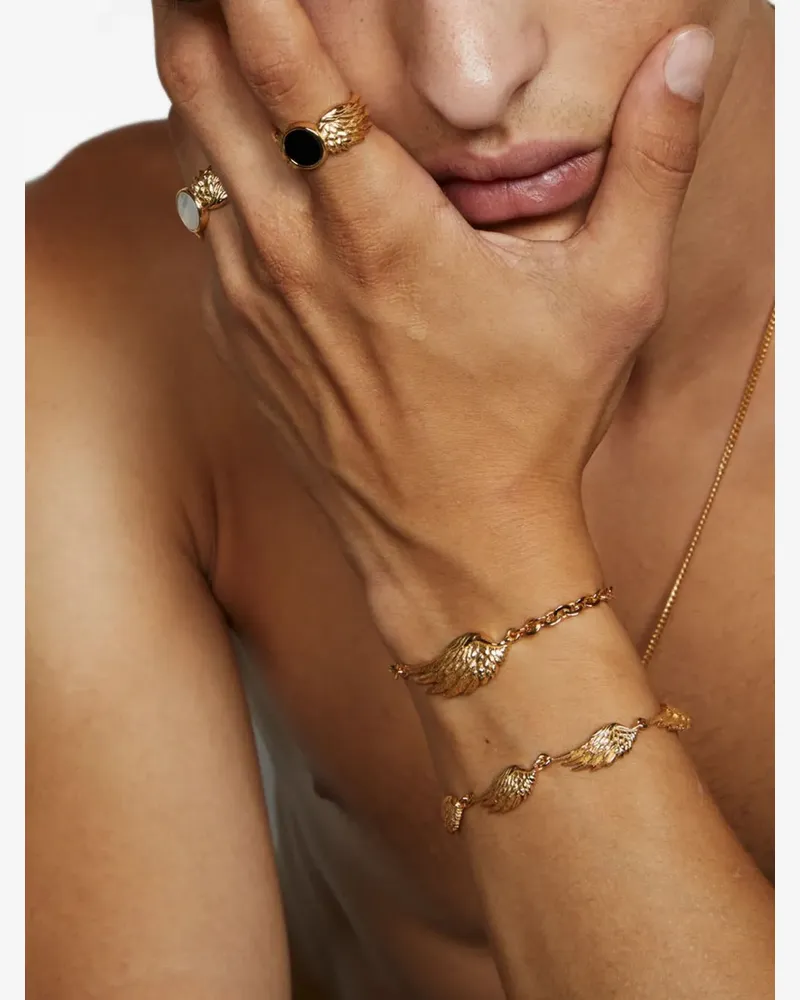 Emanuele Bicocchi wing-detail ring - Gold Gold