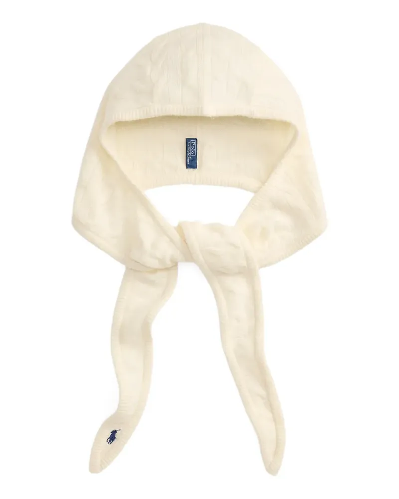 Ralph Lauren Pony-Rundschal mit Zopfmuster - Weiß Weiß