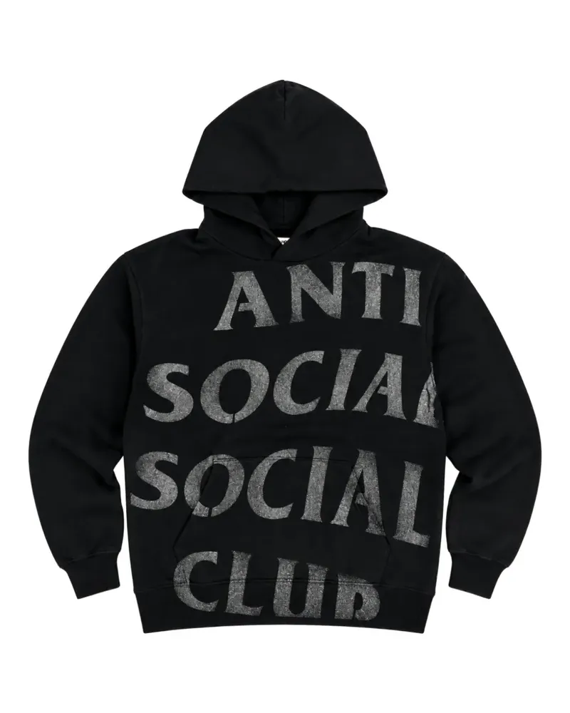 Anti Social Social Club logo-print hoodie - Schwarz Schwarz